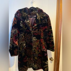 Donny Brook Faux Fur Floral Vintage